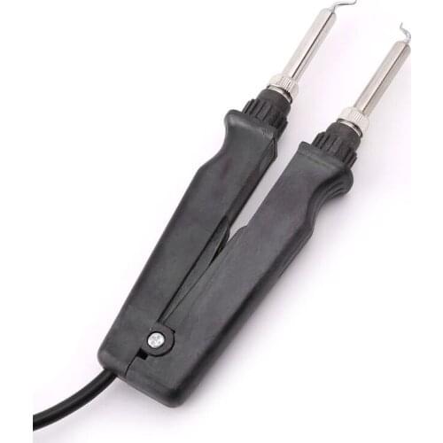902 ESD SMD Double Soldering Iron Tweezer Handle Clip Heating Plier Soldering Station Accessories -KB