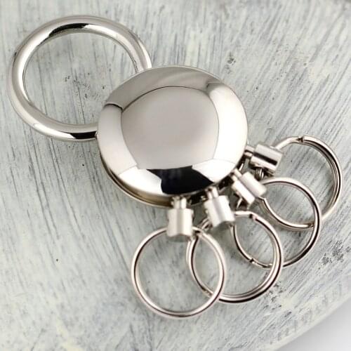 10pcs/lot waist hanging keychain 4 loops detachable key chain key ring pants buckle key holder sleutelhanger llaveros hombre