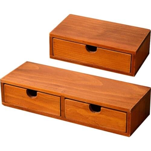 Retro Wood Storage Box Antique Style Wall Storage Cabinet Sorting Cabinet Wooden Jewelry Lockers Storage Plain Case Container