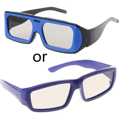 Dual Color Frame Circular Polarized Passive 3D Stereo Glasses For Real D 3D TV Cinema QW