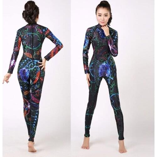 Womens Full Wetsuit 3mm Premium Neoprene Wet Suit XS S M L XL XXL Starry Starlit Sky Printed Full Body Long Sleeve Wetsutis