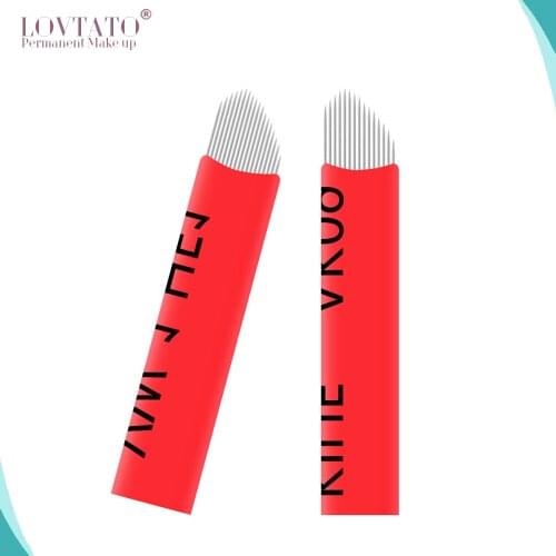 V-Shape Microblading Needle Dia 0.25MM 15V Shape Tattoo Blade With LOT NO. EXP Date Micro-blade Eyebrow Tebori Manual Pen Agujas