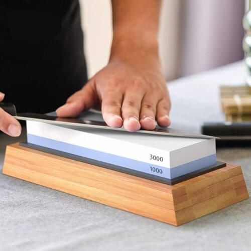 Sharpening Stones For Kitchen Tools Professional Knife Sharpener Whetstone 2-IN-1 400 1000 3000 Grit Grinding Stone Water Stone