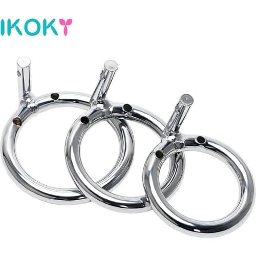 IKOKY Penis Rings Sex Toys for Men Male Anti Erection Male Chastity Device Cock Cages Additional Spares Scrotum Clamp