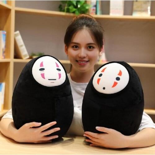 Creative Funny Spirited Away Movie Faceless Man No Face Plush Toy Ghost Kaonashi Stuffed U Shape Pillow Gifts For Children Kids
