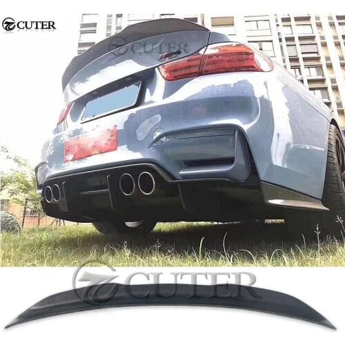 M4 F82 F83 PSM style Carbon fiber rear wings trunk Lip Spoiler For BMW M4F82 M4F83 car body kit 13-18