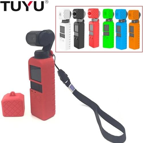 TUYU 3in1 Set Osmo Pocket Soft Silicone Gel Body Case Protective Lens Cap Cover for DJI OSMO POCKET Handheld Gimbal Camera