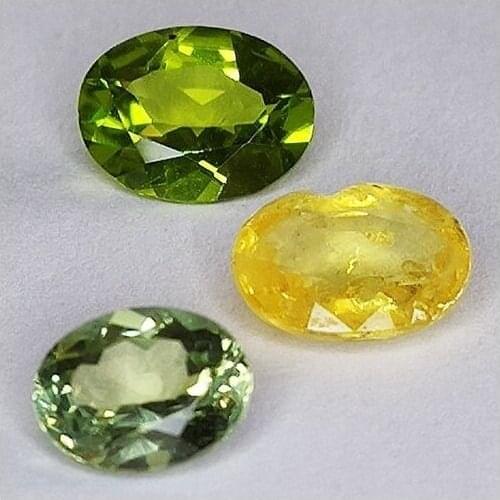 4,89ct Set Saphire, Apatite & Peridot