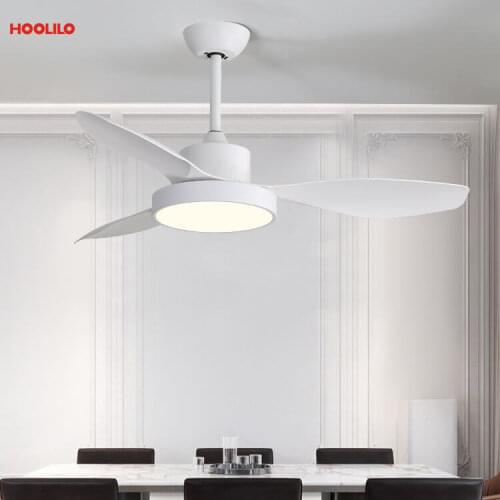 2021 NEW 3 white Blade Modern Ceiling Fan with 18W LED DC Motor 48Inch ventilador de techo undefined Free Shipping