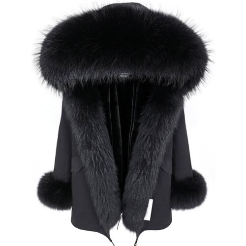 Winter Womens long coat, Raccoon fur collar, Warm and thick real natural Fur coat, Parka Womens coat Womens jacket Fur