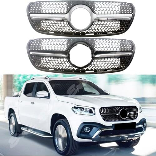 Front Racing Facelift Bumper Grille Upper Grill Cover For Mercedes-Benz W470 X-CLASS Diamond