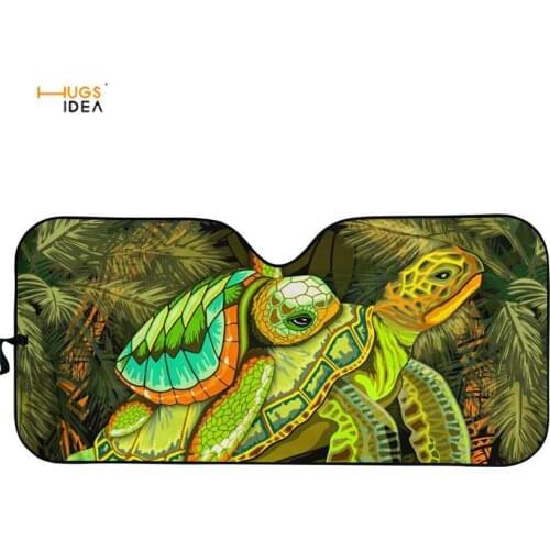 Pohnpei Green Sea Turtle Design Universal Car Front Windshield Sunshade Auto Decor Sunshade Cover Foldable Sunshade Sunscreen