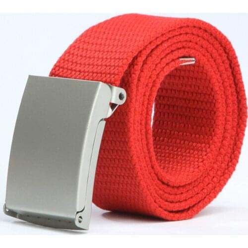 Hot sale Childrens fashionable canvas belts Top quality Unisex Waistband metal buckle Boys/girls Candy Colors Jeans belt 80cm