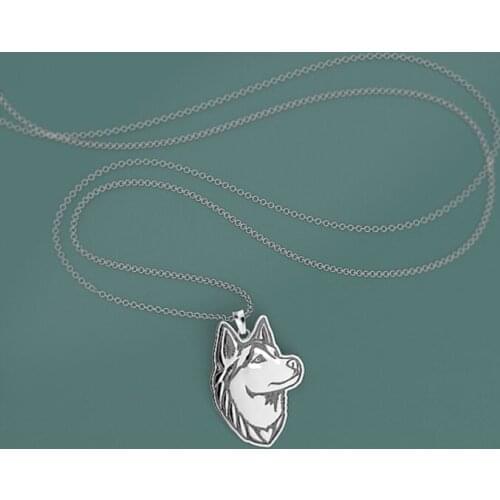 Daisies New Fashion Pendant Necklace Siberian Husky Necklace For Women Jewelry Animal Dog Necklaces Collier Femme 10pcs/lot