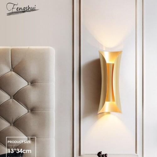 Luxury Gold LED Wall Lamps Modern Decor Living Room Wall Lamp Bedroom Wall Lights Creative Sconces Home Indoor Light Fixtures