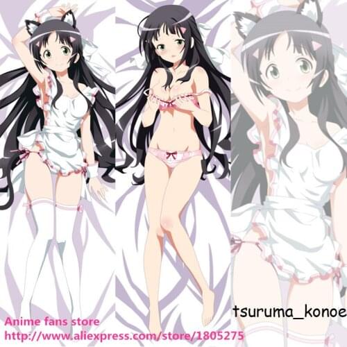 Sexy Anime Pillowcase Kono Naka ni Hitori Imouto ga Iru Tsuruma Konoe Lovely pillow case decorative Hugging Body