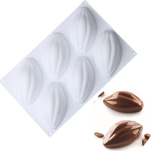 6 Cavitys Olive Pastry Silicone Cake Mold For Baking Mould Decoration Mousse Dessert Bakeware For Home DIY Wedding Party
