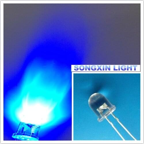 XIASONGXIN LIGHT 1000pcs 8mm Blue LED Lamp -Ultra Bright Blue LEDs DIY 8mm light-emitting diode