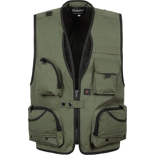 Men waistcoat multi-pocket functional photography casual vest homme summer Sleeveless Jacket mesh thin Clothing wholesale