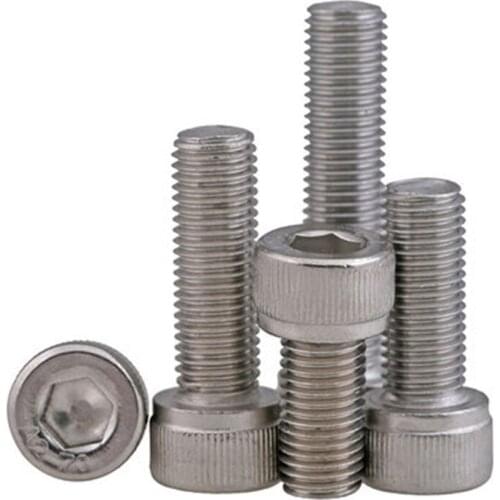 1pcs M12 304 stainless steel reverse teeth left tooth reverse buckle left turn hex screws bolts 25mm-50mm Length