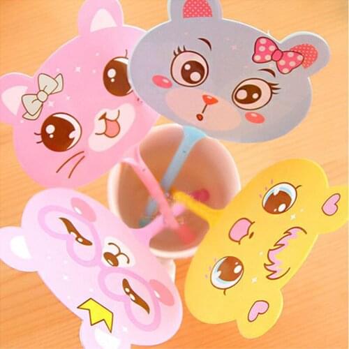 12pc/lot Korea Creative Stationery Cute Students Ball Pen Cartoon Animal Fans Bear Ballpoint Pen 0.5mm Kids Girls Toy Stationery