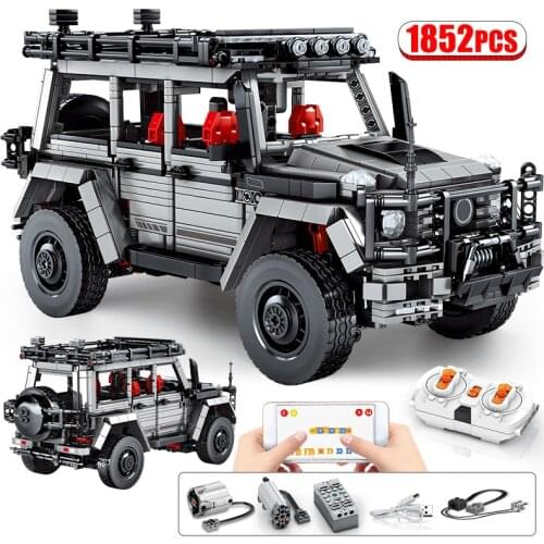 1852Pcs City Remote Control Off-Road Truck Model Building Blocks Creator Technical RC Car Vehicle MOC Bricks Toys For kids Gift