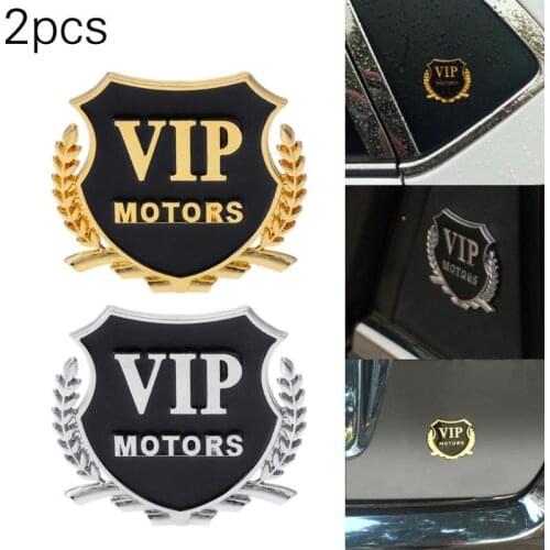 2pcs Badge Body Decal Motorcycle Metal Decoration VIP Sticker for Volvo S40 S60 S80 XC60 XC90 V40 V60 C30 XC70 V70