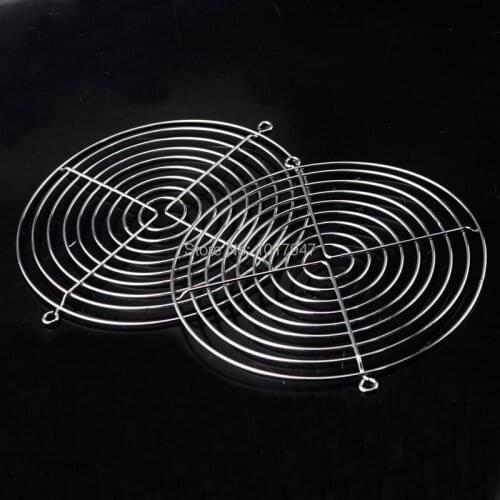 2 Pieces LOT 170mm Chrome Metal Computer PC Fan Grill Mounting Finger Guard Protectio