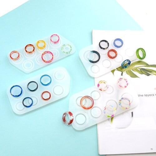 2021 Crystal Epoxy Pendant Bracelet Resin Molds Curved Face Ring Jewelry Silicone Mold DIY Handmade Mold Crafts Making Tools