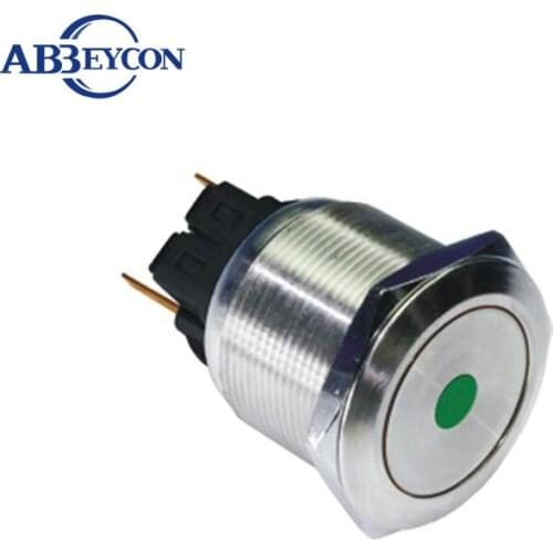 24V Anti-vandal Dot Led Illuminated Waterproof Level 25mm Pilot Lamp Metal Shell Pin Terminal Warning Outdoor Indicator Light