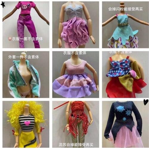 30cm doll bratz doll Monster High School Doll Clothes Skirt Suit Replacement Play Clothes