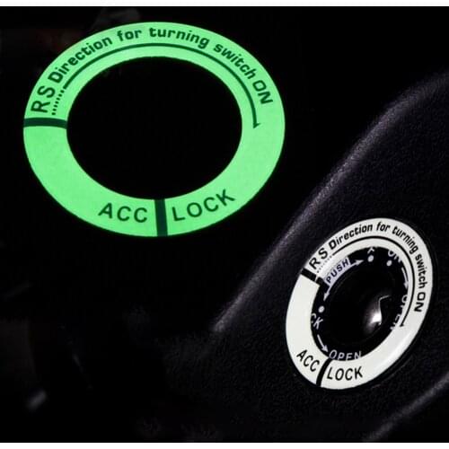 3D Gel Glow Key Ring Sticker Luminous Ignition Switch Cover Car Styling Circle Light Decoration Universal For Auto Motorcycle