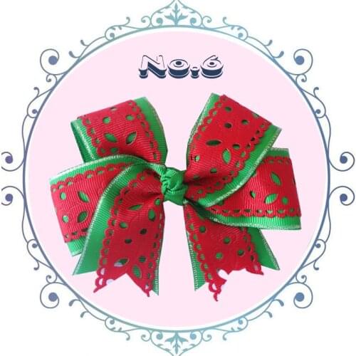 50 BLESSING Happy Girl 4.5" hollow Cheer Hair Bow Clip Hair bow