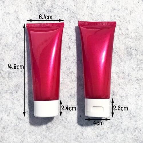 Free Shipping Red 100g Plastic Squeeze Bottle 100ml Cosmetic Cream Facial Cleanser Tube Shampoo Body Gel Lotion Bottles