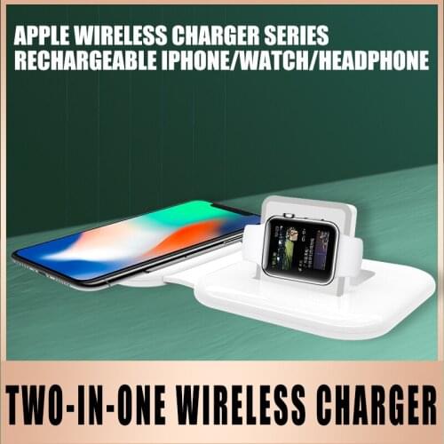 2 In 1 Folding magnetic Qi Wireless Charger Stand Wireless Charger fast charging for Apple Watch 6 5 4 3 2 1SE/iPhone 12 11 XS 8