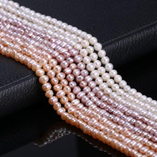 Natural Freshwater Cultured Pearls Beads Round 100% Natural Pearls for Jewelry Making DIY Necklace Bracelet accessories
