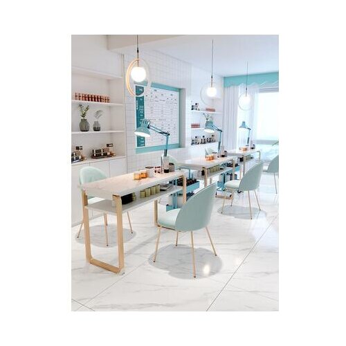 Wood Color Japanese manicure table European manicure table single double economic simple makeup manicure table chair set