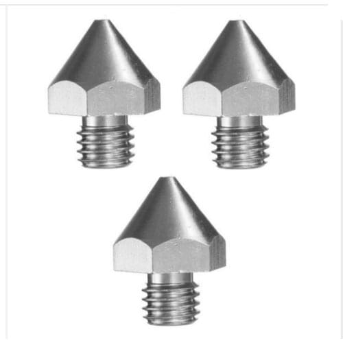 DuoWeiSi 3D Printer Parts 3Pcs 1.75mm Filament 0.5mm Nozzle MK8 3D Printer Extruder Nozzle