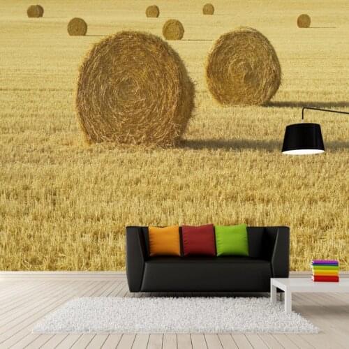 Dropshipping Colomac Modern Customized Wallpaper Nature Farm Wheat Photo Wall Mural Wall Papers Home Decor Papel De Parede 3d