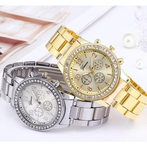 New Geneva Classic Luxury Rhinestone Watch Women Watches Fashion Ladies Women Clock Reloj Mujer Relogio Feminino 2019
