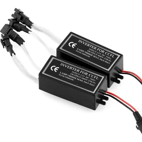 Fluorescent Inverter Eyes 2X 4-Outputs CCFL for Inverters Angel Halo Spare Rings Replacement Female