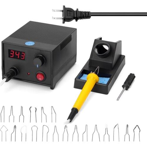 LH45-SA1 Pyrography Machine Multifunctional Digital Electric Gourd Wooden Pyrography Machine with 20pcs Heating Pen Heads