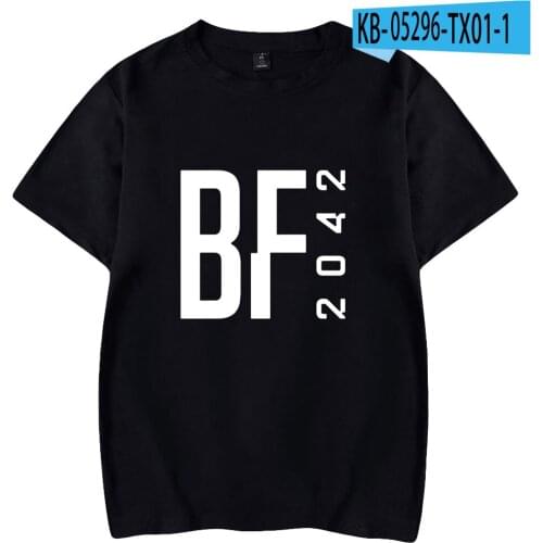 Trend Game 2021 Harajuku Battlefield 2042 T shirt 2D Summer Mens T-shirts Short Sleeves Women Street Wear Clothing Kids Tees