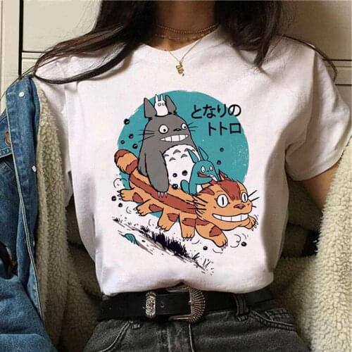 Totoro T Shirt 90s Kawaii Ullzang Harajuku Funny Cartoon Tshirt Women Cute Anime Graphic Vintage T-shirt Fashion Top Tees Female