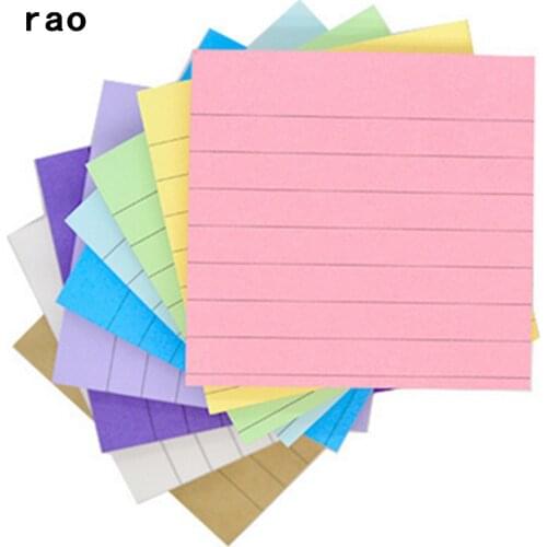 Horizontal line 80 sheets Self Adhesive Memo Pad Sticker Family and Sticky Notes Marker Student School office Supplies