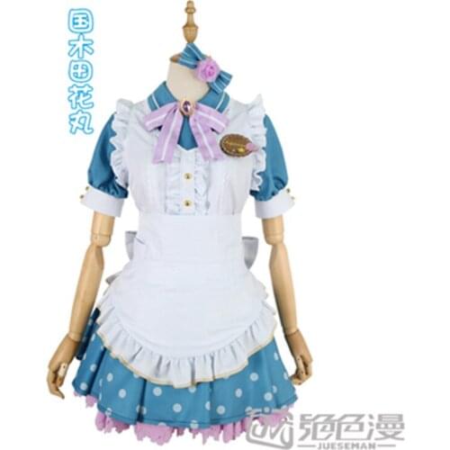 Hot Anime LoveLive!Sunshine Valentines Day Kunikida Hanamaru Dress Wake Up Maid Cosplay Costume For All Members O