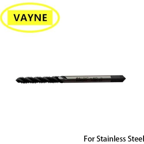 VAYNE HSSE Metric machine Spiral Fluted Taps For Stainless Steels M2*0.4 M3*0.5 M3.5 M4*0.7 M5 M6X1 M7X1 M8X1.25 M10M11M12M14M16
