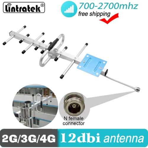Outdoor Yagi Antenna 698-2700mhz 4G LTE 2600mhz Phone Signal Antenna N Type Connector 12dBi External Cellphone Antenna