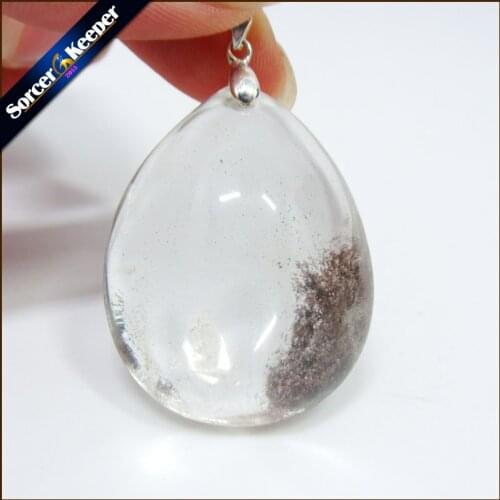 Real Natural Reiki Minerals Healing Green Phantom Quartz Crystal Necklace Pendant Birthday Party Gift for Jewelry Making IS620