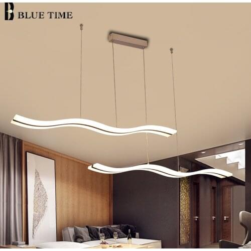 New L97cm Led Pendant Light Modern 110v 220v Pendant Lamp For Dining Room Kitchen Chandelier Living Room Bedroom Hanging Lamps